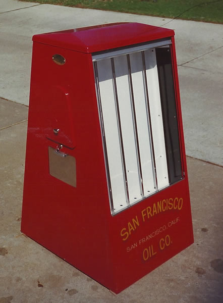 Red Powder Coated Antique Cigarette Machine