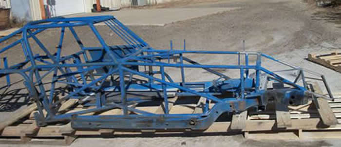 Restoration powder coating project - car frame - racer