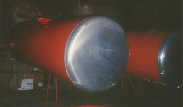 Red powder coated gas tanks